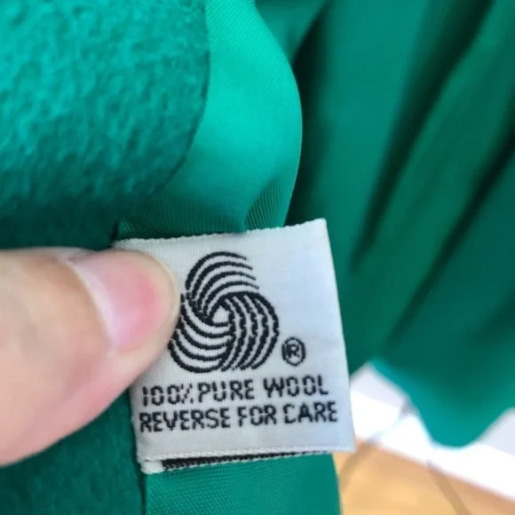 Vintage Kelly Green Wool Oversized Tailored Long Maxi Coat L - Picture 6 of 12